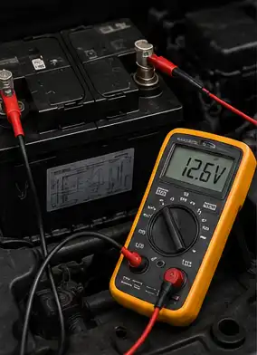 Kontrolle der Autobatterie beim allgemeinen Autoservice in Laufenburg