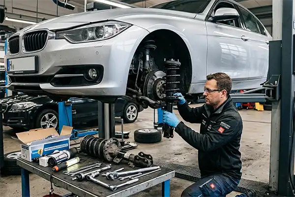 Fahrwerksreparatur in der Werkstatt Autoservice Laufenburg