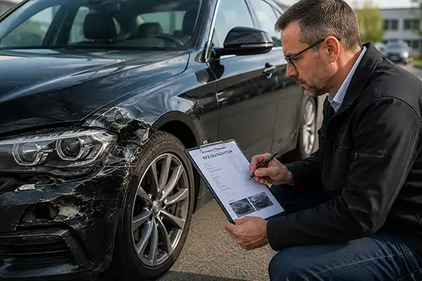 KFZ-Gutachter bei der Fahrzeugbegutachtung Autoservice Laufenburg